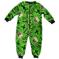 Minecraft Jumpsuit MINECRAFT Kinder Jumpsuit Overall Pyjama Strampelanzug Jungen + Mädchen 3 4 5 6 7 8 9 10 Jahre Gr: 98/104 110/116 122/1280134/140 von Minecraft