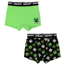 Minecraft Jungen Creeper Boxershorts Unterhose 2er Set (DE/NL/SE/PL, Numerisch, 116, Regular, Farbmix 3) von Minecraft