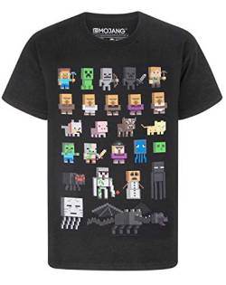 Minecraft Jungen Minecraft kurzärmligen T-Shirt schwarz - midnight black, Size 164 (14-15Jahre) von Minecraft