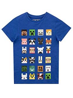 Minecraft Jungen T-Shirt Kurzarm, Blau, 11-12 Jahre von Minecraft