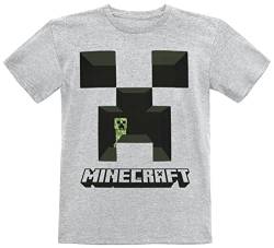 Minecraft Kids - Creeper Männer T-Shirt grau meliert 116 von Minecraft