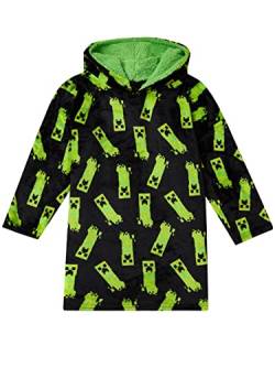 Minecraft Kinder Spielen Bettdecke Kapuzenpullover Übergroße Fleece Creeper Schwarz Einheitsgröße Für Jungen oder Mädchen von Minecraft