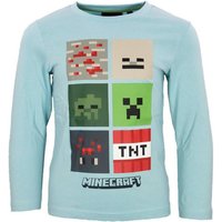 Minecraft Langarmshirt Minecraft Creeper Zombie Kinder Jungen langarm Shirt Gr. 116 bis 152, 100% Baumwolle von Minecraft