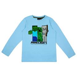 Minecraft Langarmshirt in verschiedenen Designs (Blau, 152) von Minecraft