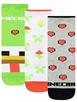 Minecraft Mädchen Socken im 3er Pack Mehrfarbig 27-30 von Minecraft