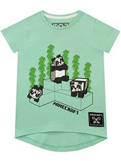 Minecraft Mädchen T-Shirt Panda Grün 128 von Minecraft