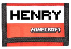Minecraft - Personalisierter Geldbeutel für Kinder - Roter TNT-Geldbeutel für Videospiele - Dein Name in Pixelschrift - Minecraft Geschenke - Offizielle Minecraft Merchandise von Minecraft