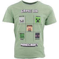 Minecraft Print-Shirt Minecraft Steve Creeper Zombie Kinder jungen T-Shirt Gr. 116 bis 152, 100% Baumwolle von Minecraft