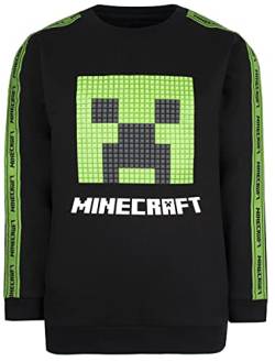 Minecraft - Schwarzes Sweatshirt Geschenke für Jungen Pyjamas - Gaming Merchandise Geburtstag Spiel Tshirt Fanartikel - Alter 5/6 von Minecraft