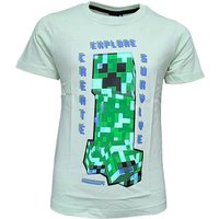 Minecraft T-Shirt Creeper Jungen Kurzarmshirt aus Baumwolle Gr. 116 - 152 cm von Minecraft