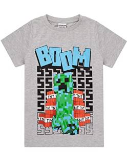 Minecraft T-Shirt Jungen aufgeladene Kriechpflanze Kurzarm Graue Top-Ware 11-12 Jahre von Minecraft