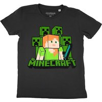 Minecraft T-Shirt MINECRAFT Kinder T-Shirt dunkelgrau Alex Gr.128 140 152 Jungen und Mädchen Gr. 8 10 12 Jahre von Minecraft