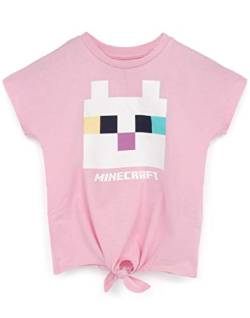 Minecraft T-Shirt Mädchen Kitty Front Tie Pink Gamer Tee Kinder Geschenk 7-8 Jahre von Minecraft