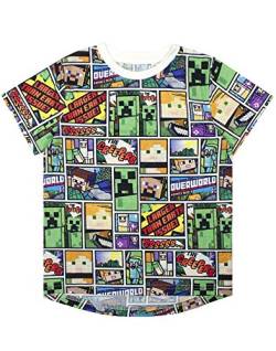 Minecraft T-Shirt Overworld Steve Creeper Jungen Kinder Kurzarm Shirt Top von Minecraft