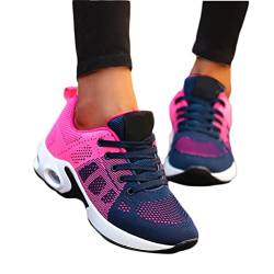 Minetom Damen Mesh Laufschuhe Turnschuhe Sportschuhe Sneaker Running Tennis Schuhe Straßenlaufschuhe Dämpfung Leichtgewichts Atmungsaktiv Walkingschuhe Outdoor Fitness Jogging B2 Marine 41 EU von Minetom