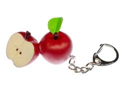 Miniblings Apfel Schlüsselanhänger Obst Äpfel Gesund Frucht Früchte Rot - Handmade Modeschmuck I I Anhänger Schlüsselring Schlüsselband Keyring von Miniblings