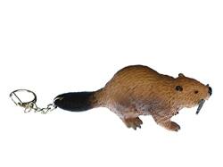 Miniblings Biber Schlüsselanhänger 105mm Säugetier Nagetier Kanada braun groß - Handmade Modeschmuck I I Anhänger Schlüsselring Schlüsselband Keyring von Miniblings