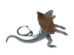 Miniblings Echse Kragenechse Schlüsselanhänger Australien Reptilien Dragon Drachen - Handmade Modeschmuck I I Anhänger Schlüsselring Schlüsselband Keyring von Miniblings
