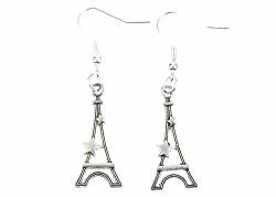 Miniblings Eiffelturm Ohrringe Paris Turm Frankreich Eifelturm Stern silber - Handmade Modeschmuck I Ohrhänger Ohrschmuck versilbert von Miniblings