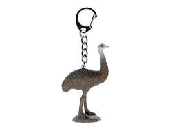 Miniblings Emu Schlüsselanhänger Laufvogel Laufvögel Australien Tier Strauß grau - Handmade Modeschmuck I I Anhänger Schlüsselring Schlüsselband Keyring von Miniblings