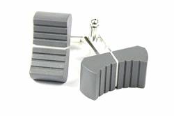 Miniblings Fader Manschettenknöpfe Miniblings Regler DJ Tontechniker Mischpult Mixer grau - Herrenschmuck Manschettenknopf Cufflinks Hemdknöpfe I Holzbox inklusive von Miniblings