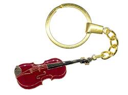 Miniblings Geige Schlüsselanhänger Violine Instrument Geigerin Metall - Handmade Modeschmuck I I Anhänger Schlüsselring Schlüsselband Keyring von Miniblings