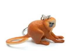 Miniblings Goldenes Löwenäffchen Schlüsselanhänger Affe Primat gold - Handmade Modeschmuck I Anhänger Schlüsselring Schlüsselband Keyring von Miniblings