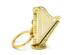 Miniblings Harfe Musik gold + Box Musik Instrument Musiker Musikerin Konzert Dirigent Solistin - Handmade Modeschmuck I Anhänger Schlüsselring Schlüsselband Keyring von Miniblings