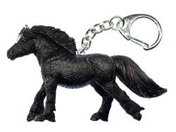 Miniblings Kaltblüter Pferd Schlüsselanhänger Araber Rappe Pony STEHEND - Handmade Modeschmuck I I Anhänger Schlüsselring Schlüsselband Keyring von Miniblings