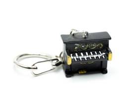 Miniblings Klavier Schlüsselanhänger Piano Musik 3D swrz - Handmade Modeschmuck I Anhänger Schlüsselring Schlüsselband Keyring von Miniblings