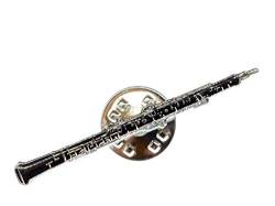 Miniblings Oboe Brosche Musiker Musik Instrument Jazz Schwarz Mini - Handmade Modeschmuck I Anstecknadel Button Pins von Miniblings