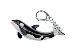 Miniblings Orka Orca Wal Schlüsselanhänger - Handmade Modeschmuck I Anhänger Schlüsselring Schlüsselband Keyring - Orka Orca Wal von Miniblings