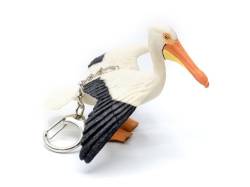 Miniblings Pelikan Vogel Wasservogel - Handmade Modeschmuck I Anhänger Schlüsselring Schlüsselband Keyring von Miniblings