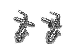 Miniblings Saxofon Manschettenknöpfe Miniblings Knöpfe + Box Saxophon Sax Musik Saxofonist - Herrenschmuck Manschettenknopf Cufflinks Hemdknöpfe I Holzbox inklusive von Miniblings