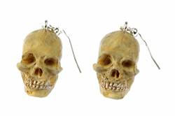 Miniblings Totenkopf Totenschädel Ohrringe Hänger Halloween Skull Schädel - Handmade Modeschmuck I Ohrhänger Ohrschmuck versilbert von Miniblings