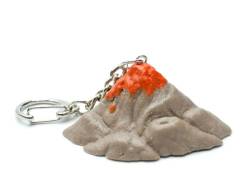 Miniblings Vulkan Berg Lava Geologe - Handmade Modeschmuck I Anhänger Schlüsselring Schlüsselband Keyring von Miniblings