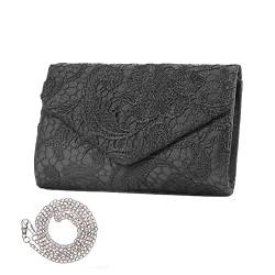 Damen Abendtasche Spitze Clutch Elegant Hochzeit Taschen Umhängetasche Handtasche Satin Bag und Party Ball Abend Handtasche Brauttasche Schultertasche von Minicloss