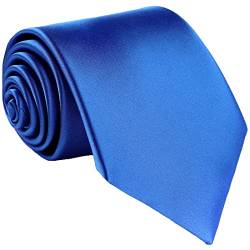 Minicloss Herren Krawatten, Klassische Krawatten für Herren Seide Schlips, Hochzeit Einfarbig Krawatte Elegante Krawatte für Büro Festliche (Königsblau) von Minicloss