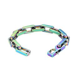 Minicremation PaperClip Urnenarmband aus Edelstahl für Asche für Damen, Büroklammer, Panzerkette, Figarokette, verstellbares Einäscherungsschmuck-Armband für Damen und Herren, wasserdichte Kette, von Minicremation