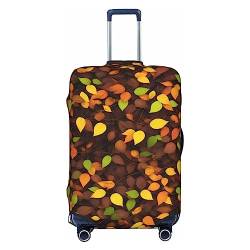 Miniks Dead Leaves On The Ground Reisegepäckabdeckung, robuster Koffer-Schutz, passend für 45,7 - 81,3 cm große Gepäckstücke, Größe XL, Schwarz, X-Large von Miniks