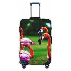 Miniks Flamingo Reisegepäckabdeckung, robuster Kofferschutz, passend für 45,7 - 81,3 cm große Gepäckstücke, Schwarz, Large von Miniks