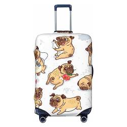 Miniks Funny Dog Travel Luggage Cover Durable Suitcase Protector Fits 18-32 Inch Luggage Large, Schwarz, Large von Miniks
