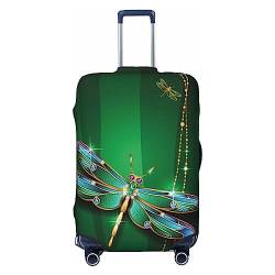 Miniks Reisegepäckabdeckung, Libellen-Grün, strapazierfähig, passend für 45,7 - 81,3 cm große Gepäckstücke, klein, Schwarz, Small von Miniks