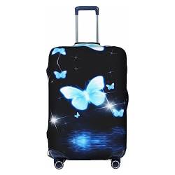 Miniks Reisegepäckabdeckung, strapazierfähig, passend für 45,7 - 81,3 cm große Gepäckstücke, Blau, Schwarz, Large von Miniks