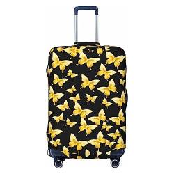Miniks Reisegepäckhülle, goldfarben, Schmetterlinge, strapazierfähig, passend für 45,7 - 81,3 cm große Gepäckstücke, Schwarz, Large von Miniks
