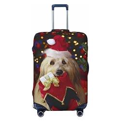 Miniks Reisegepäckhülle mit Weihnachtsmotiv, strapazierfähig, passend für 45,7 - 81,3 cm große Gepäckstücke, klein, Schwarz, Small von Miniks