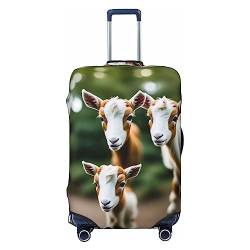 Miniks Ziegen-Reisegepäckabdeckung, robuster Koffer-Schutz, passend für 45,7 - 81,3 cm große Gepäckstücke, Größe XL, Schwarz, X-Large von Miniks