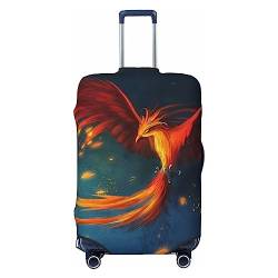 Phoenix Reisegepäckabdeckung, strapazierfähig, passend für 45,7 - 81,3 cm große Gepäckstücke, Orange / Rot, Schwarz, Medium von Miniks