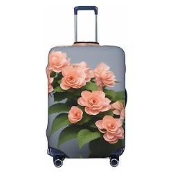 Reisegepäckhülle, Motiv: Chinesische Rose, strapazierfähig, passend für 45,7 - 81,3 cm große Gepäckstücke, Größe M, Schwarz, Medium von Miniks