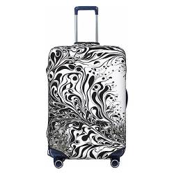 Reisegepäckhülle, strapazierfähig, passend für 45,7 - 81,3 cm große Gepäckstücke, Schwarz / Weiß, Schwarz, Medium von Miniks